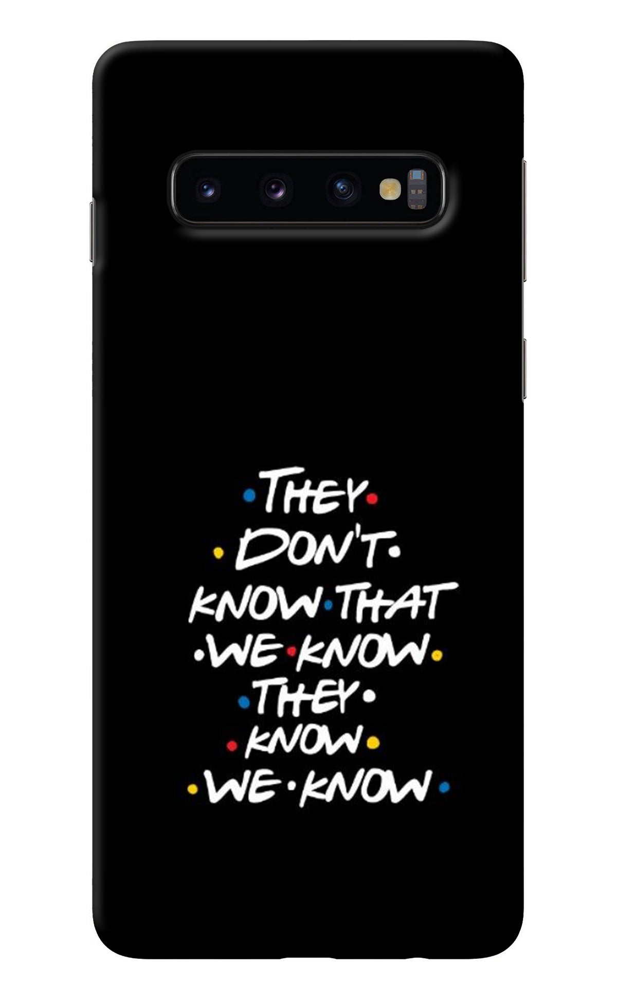 FRIENDS Dialogue Samsung S10 Back Cover