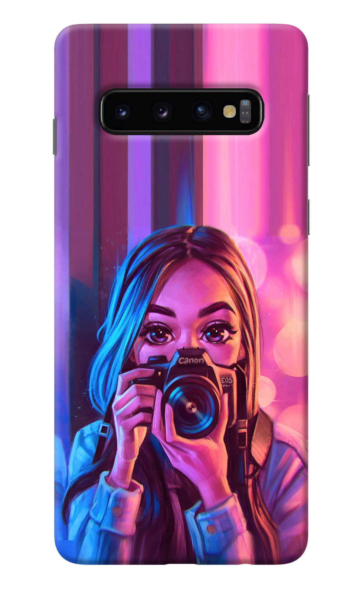 Girl Photographer Samsung S10 Back Cover