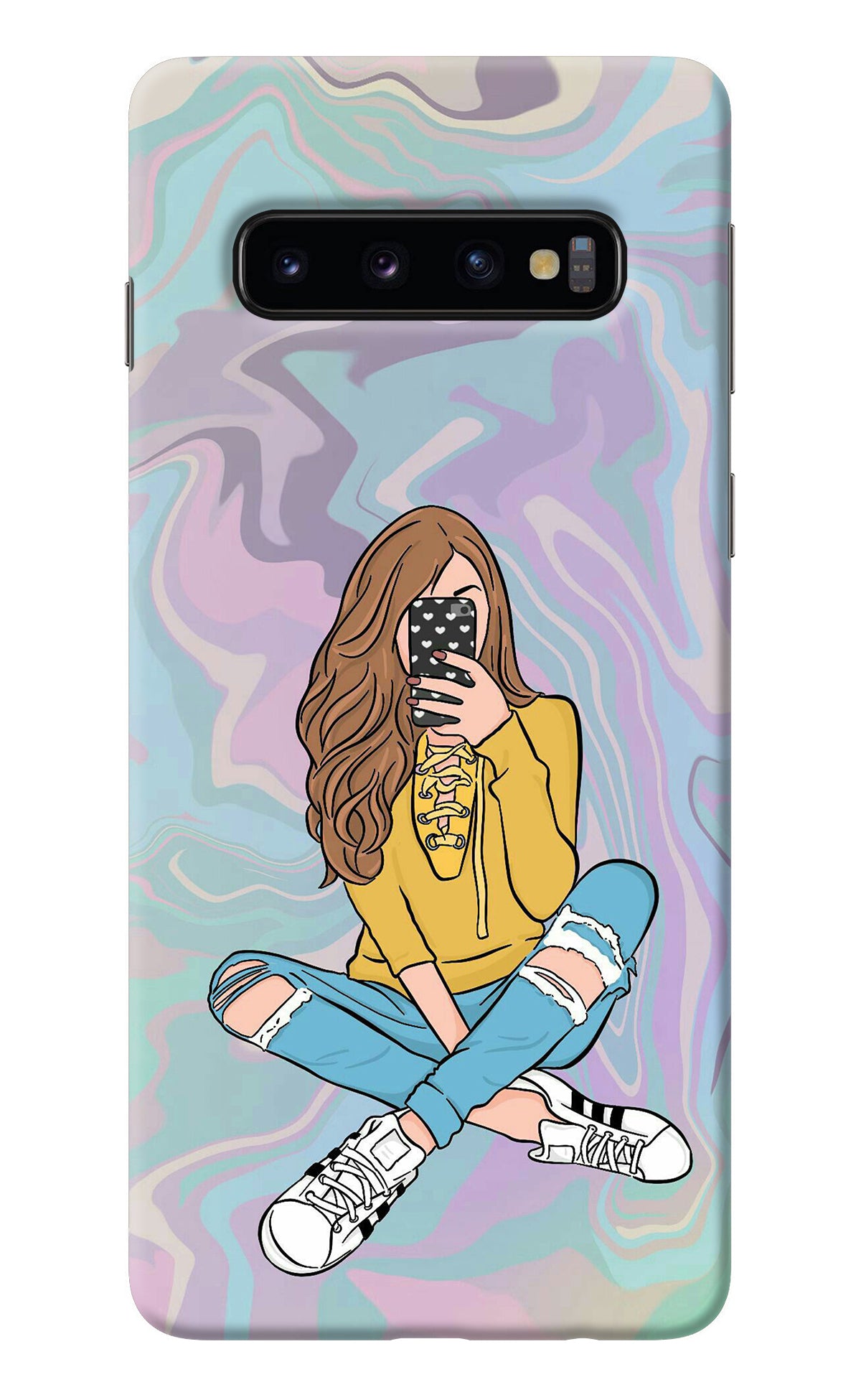 Selfie Girl Samsung S10 Back Cover