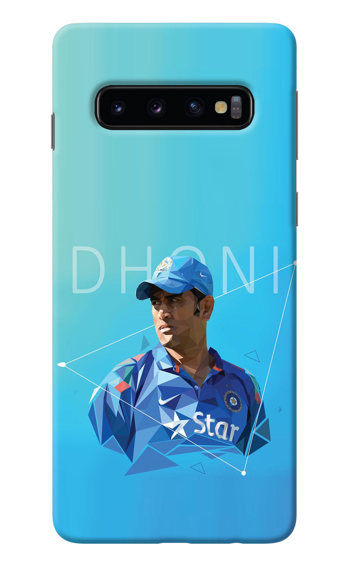 Dhoni Artwork Samsung S10 Back Cover