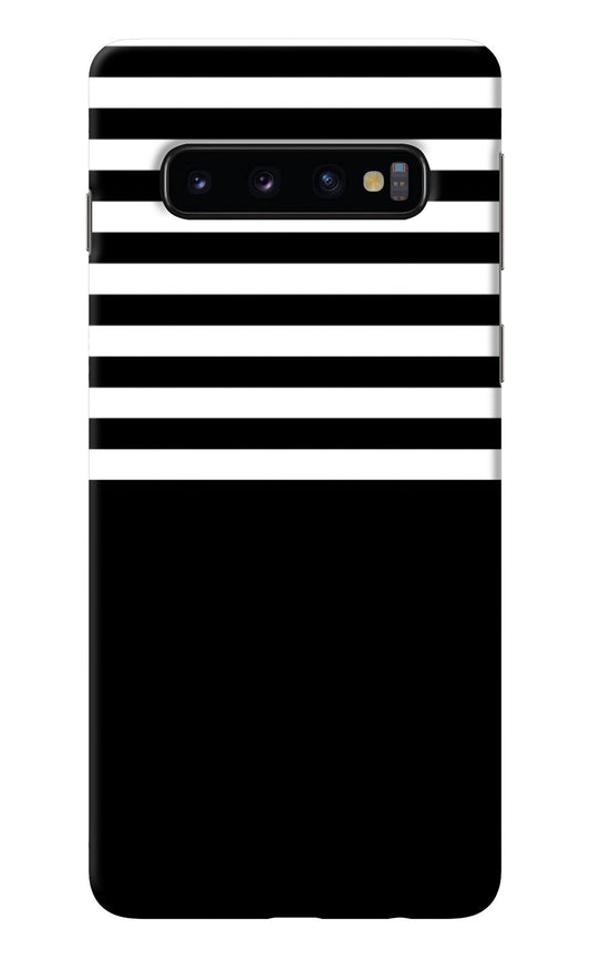 Black and White Print Samsung S10 Back Cover