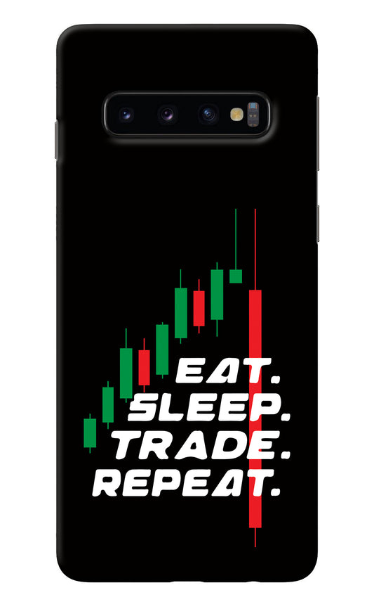Eat Sleep Trade Repeat Samsung S10 Back Cover