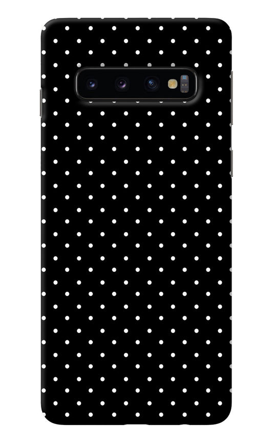 White Dots Samsung S10 Back Cover