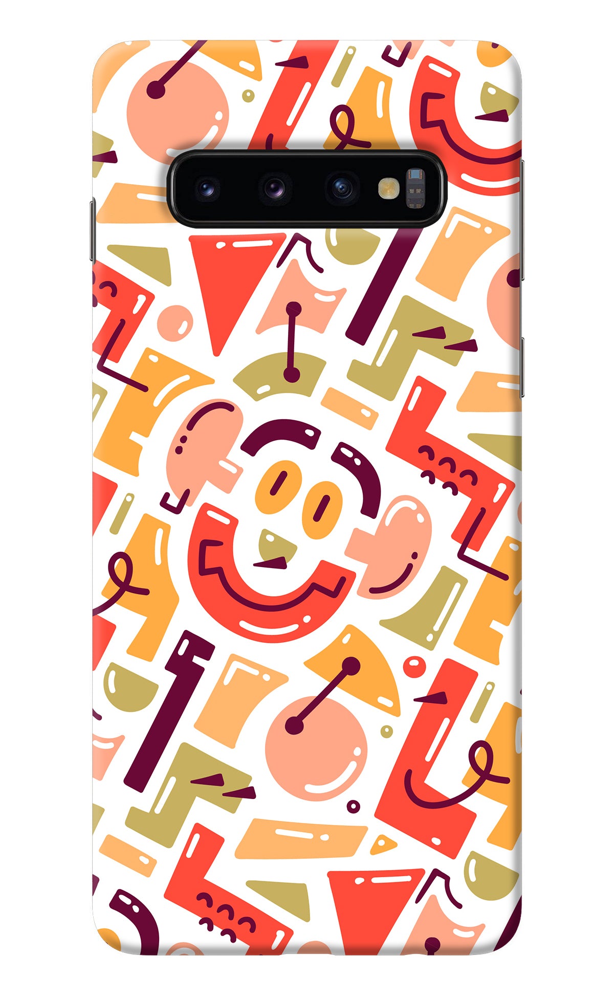 Doodle Pattern Samsung S10 Back Cover