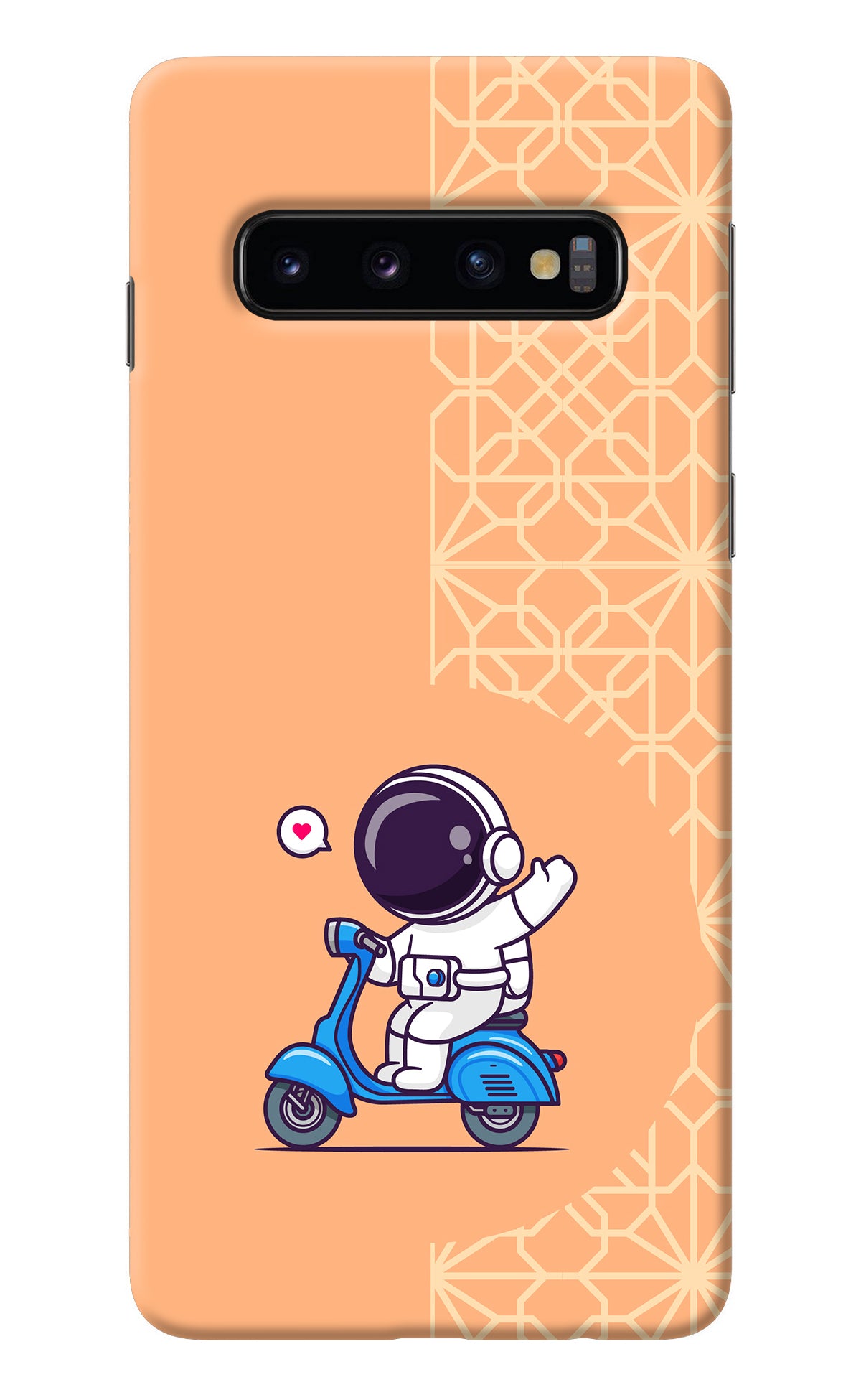 Cute Astronaut Riding Samsung S10 Back Cover