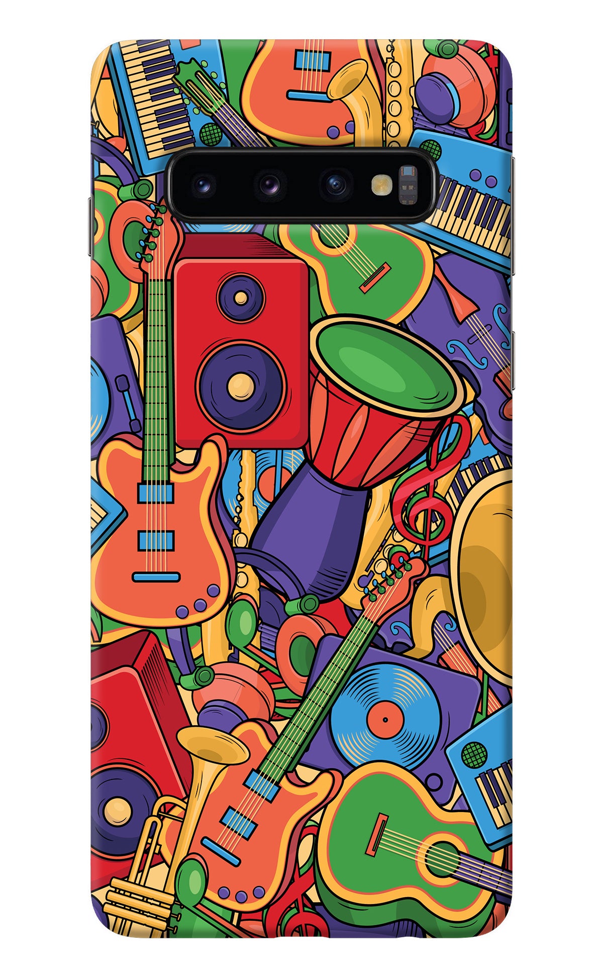 Music Instrument Doodle Samsung S10 Back Cover