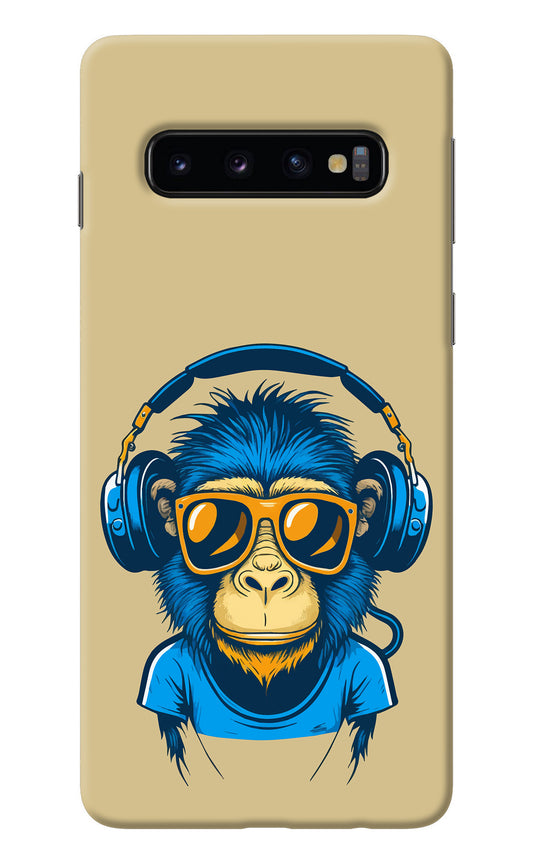 Monkey Headphone Samsung S10 Back Cover