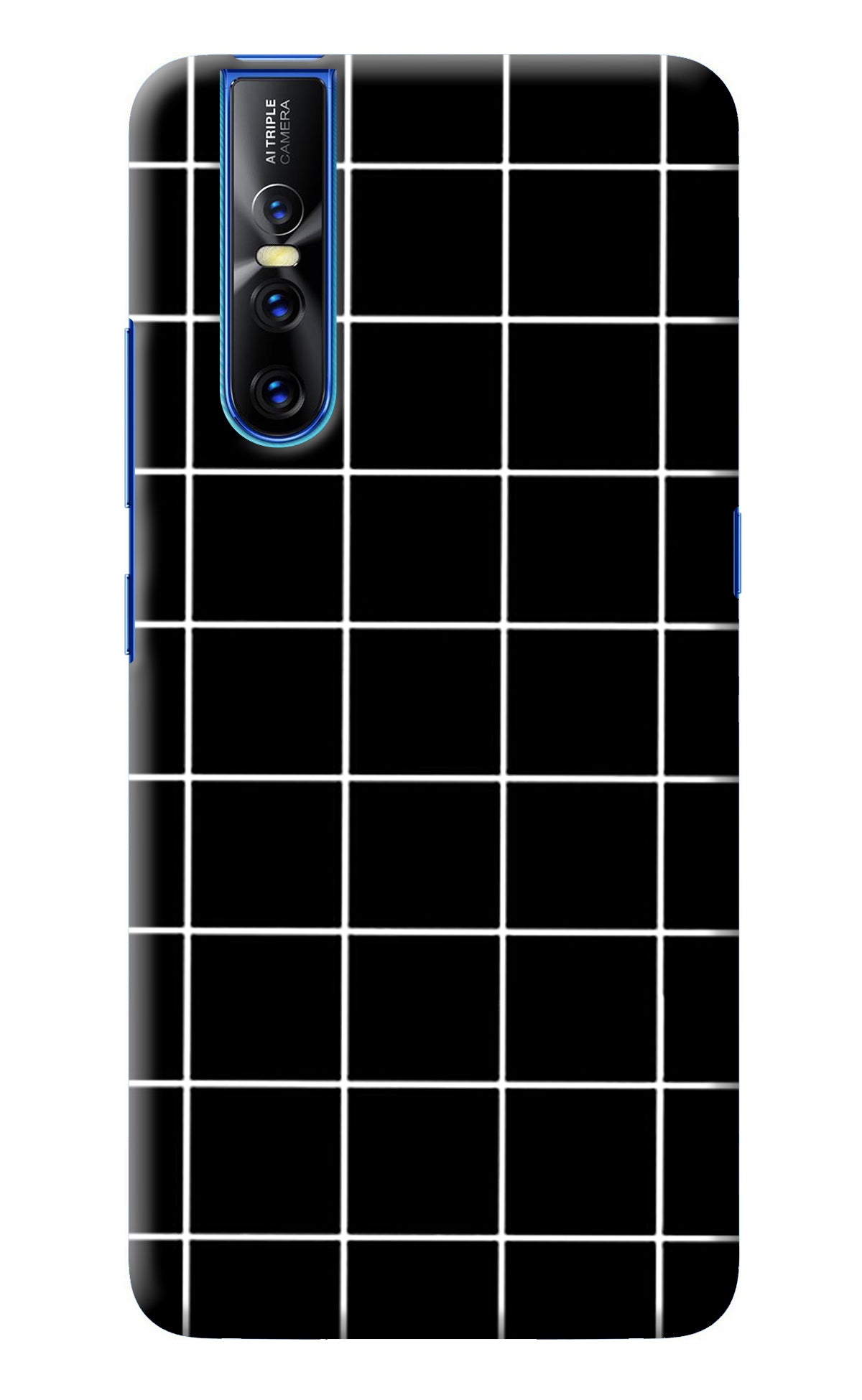 White Grid Vivo V15 Pro Back Cover