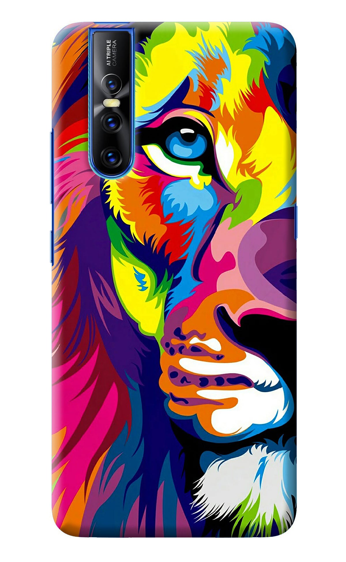 Lion Half Face Vivo V15 Pro Back Cover