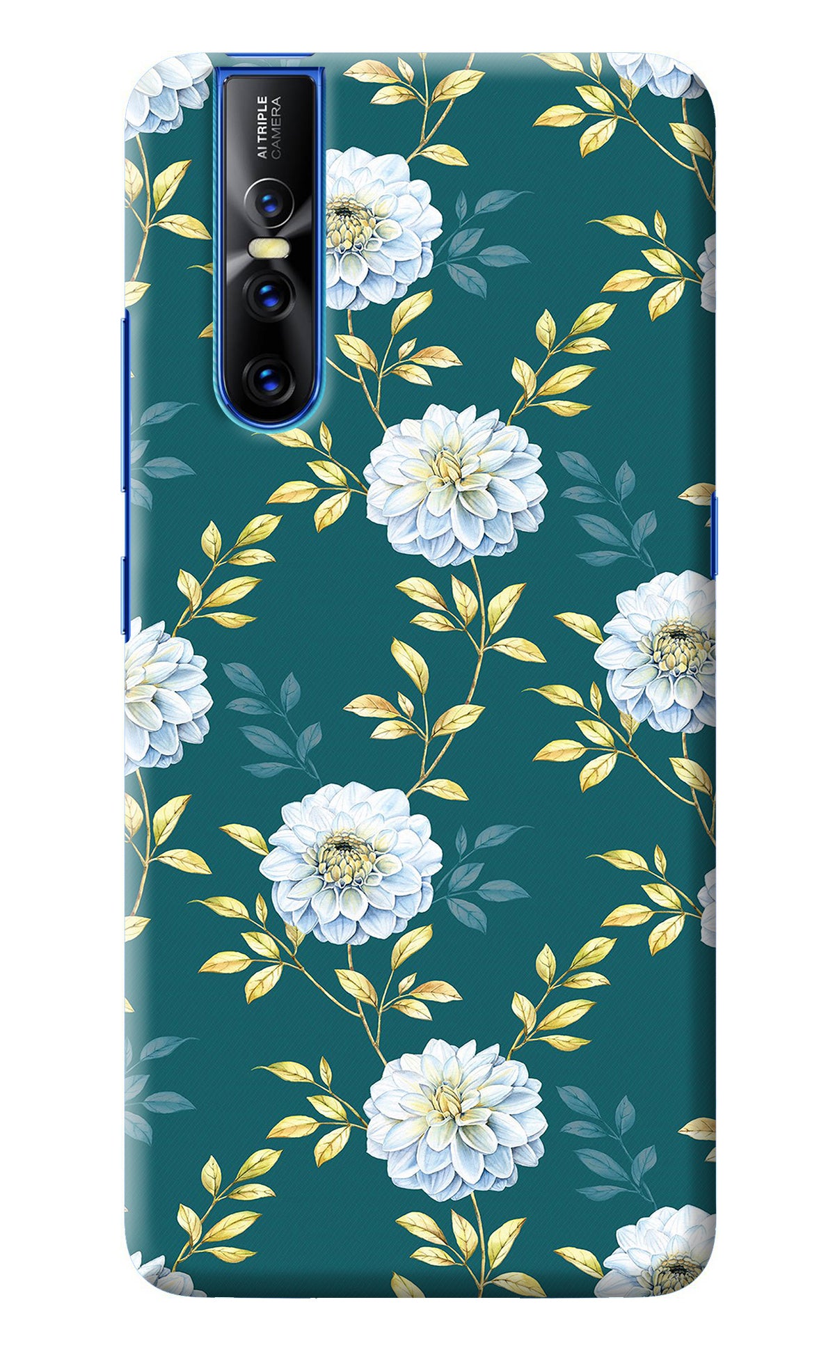 Flowers Vivo V15 Pro Back Cover