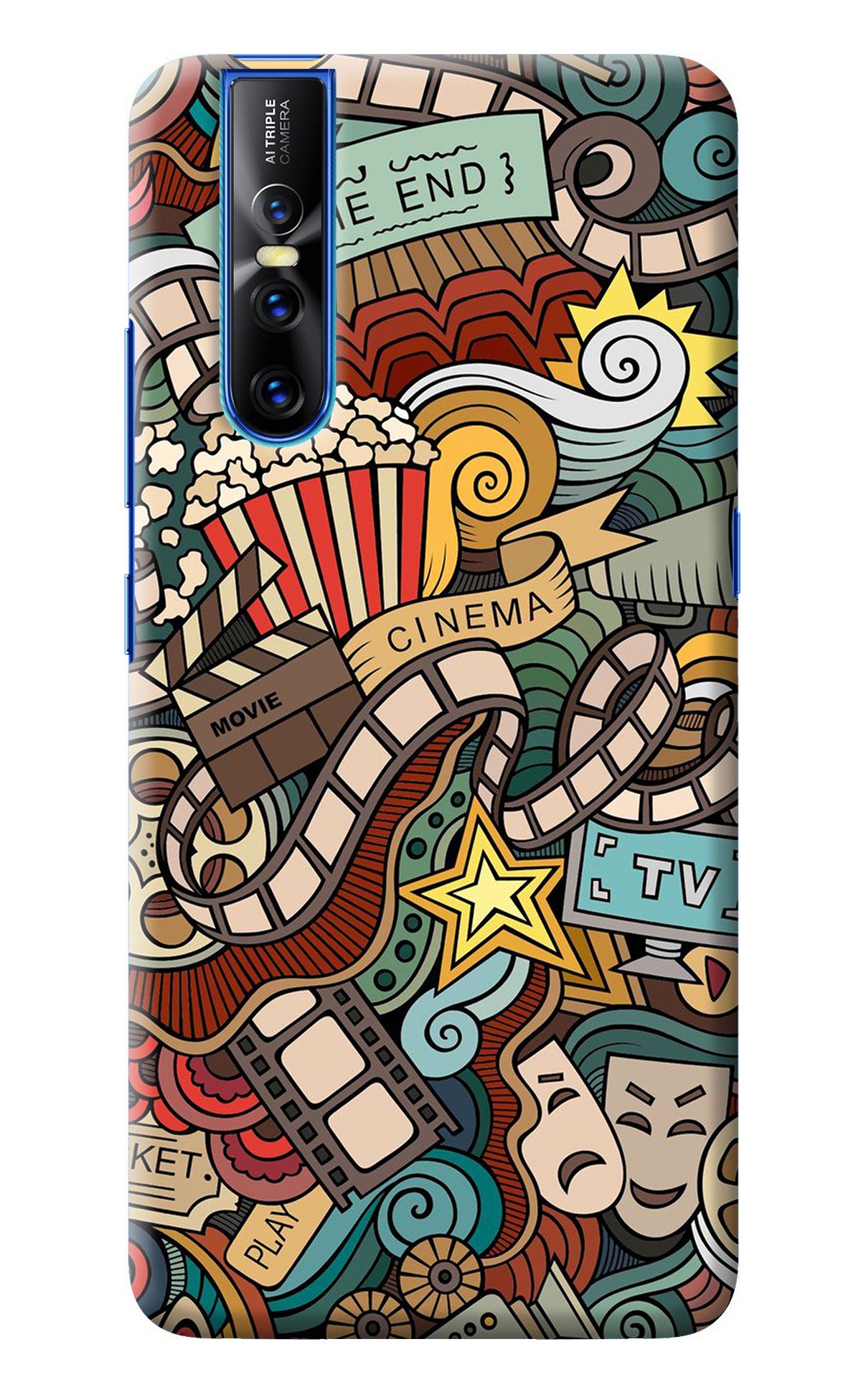 Cinema Abstract Vivo V15 Pro Back Cover