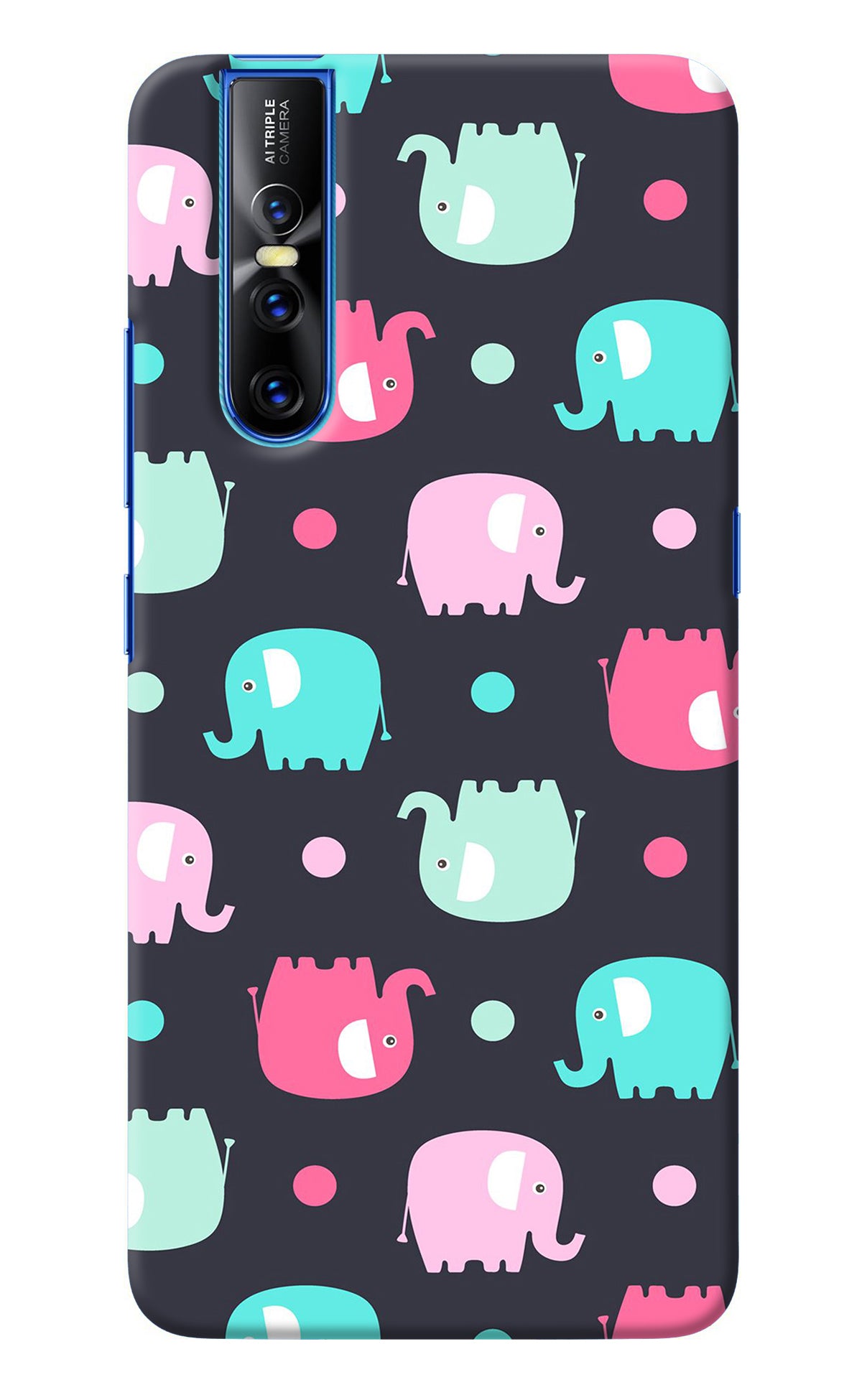 Elephants Vivo V15 Pro Back Cover