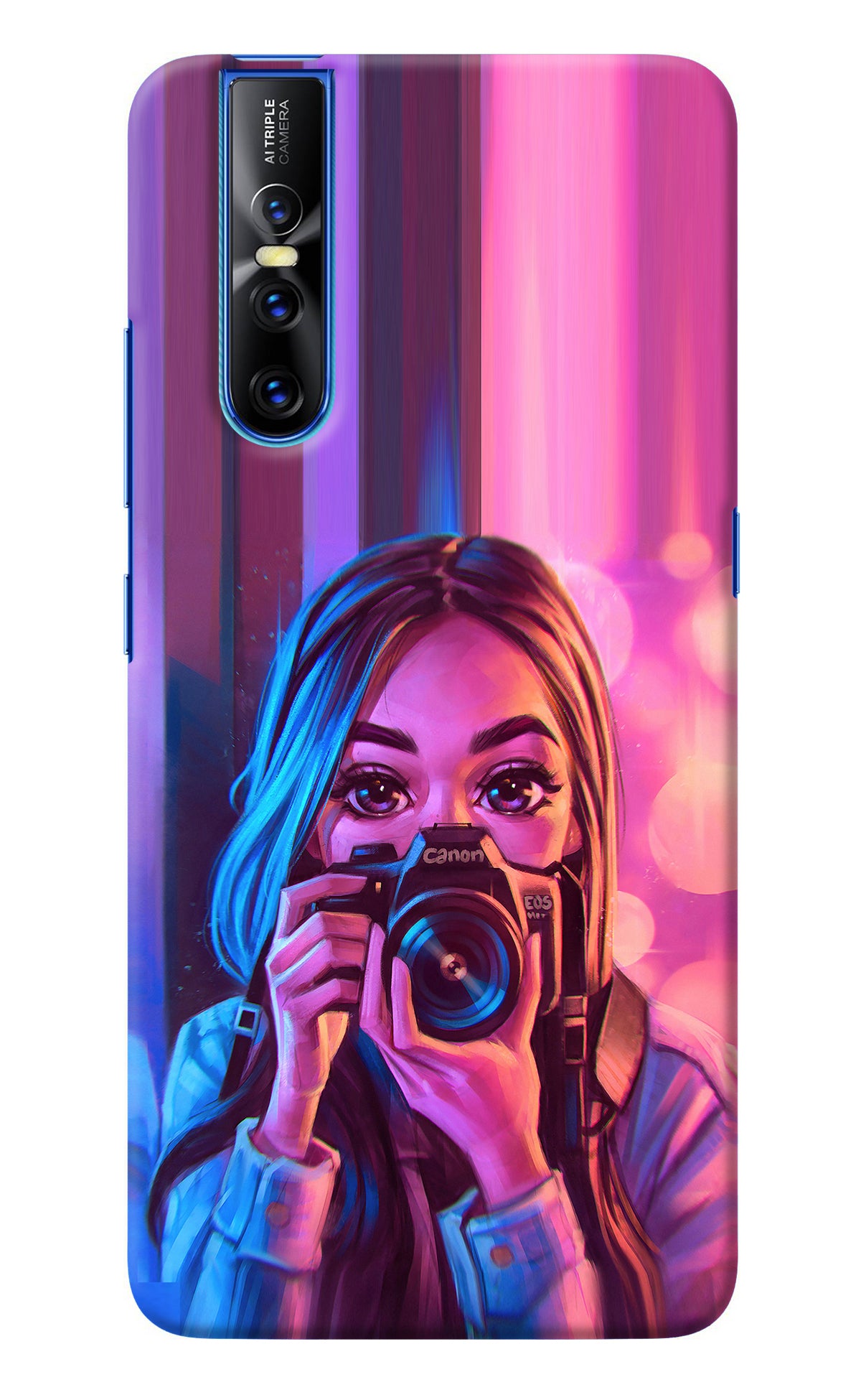 Girl Photographer Vivo V15 Pro Back Cover