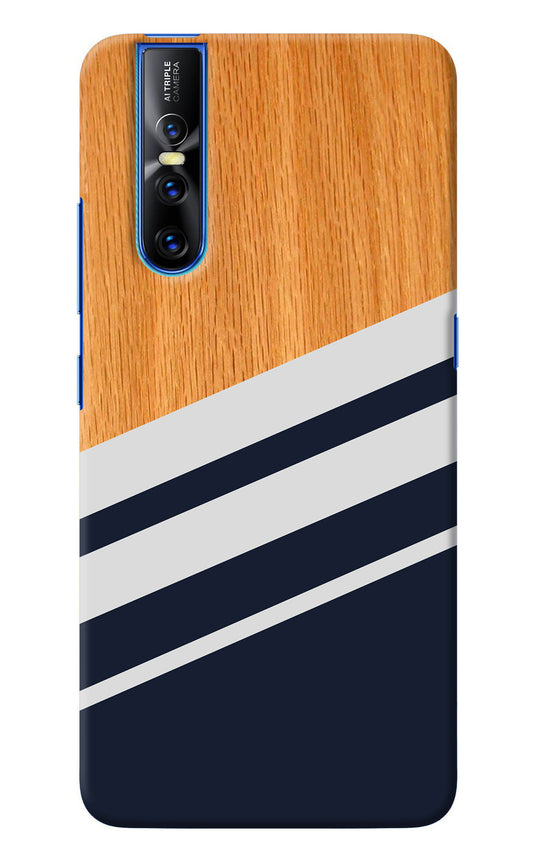 Blue and white wooden Vivo V15 Pro Back Cover