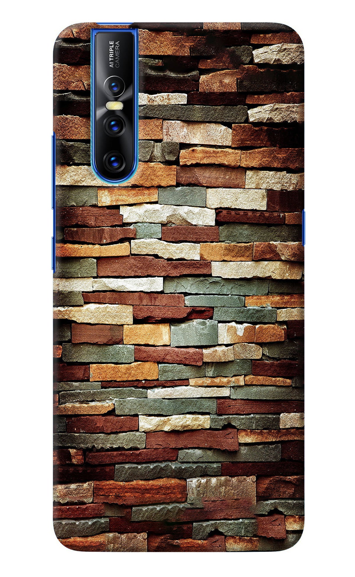 Bricks Pattern Vivo V15 Pro Back Cover