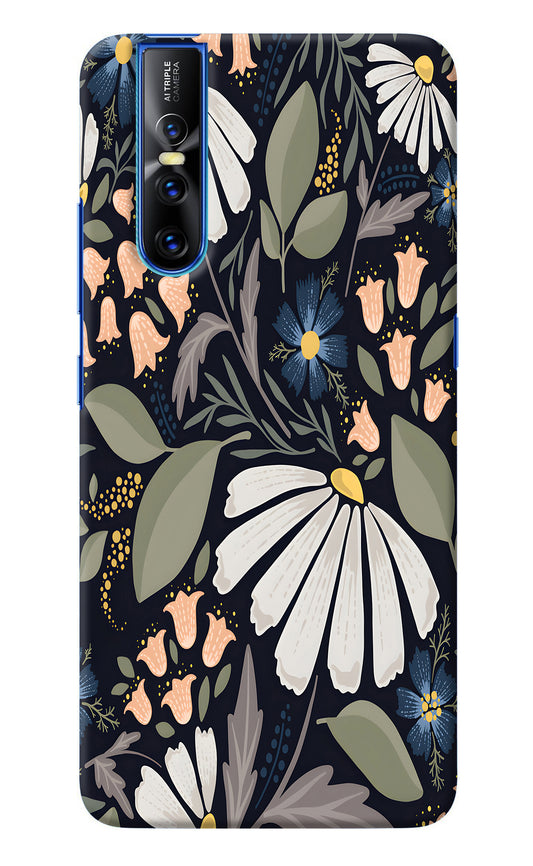 Flowers Art Vivo V15 Pro Back Cover