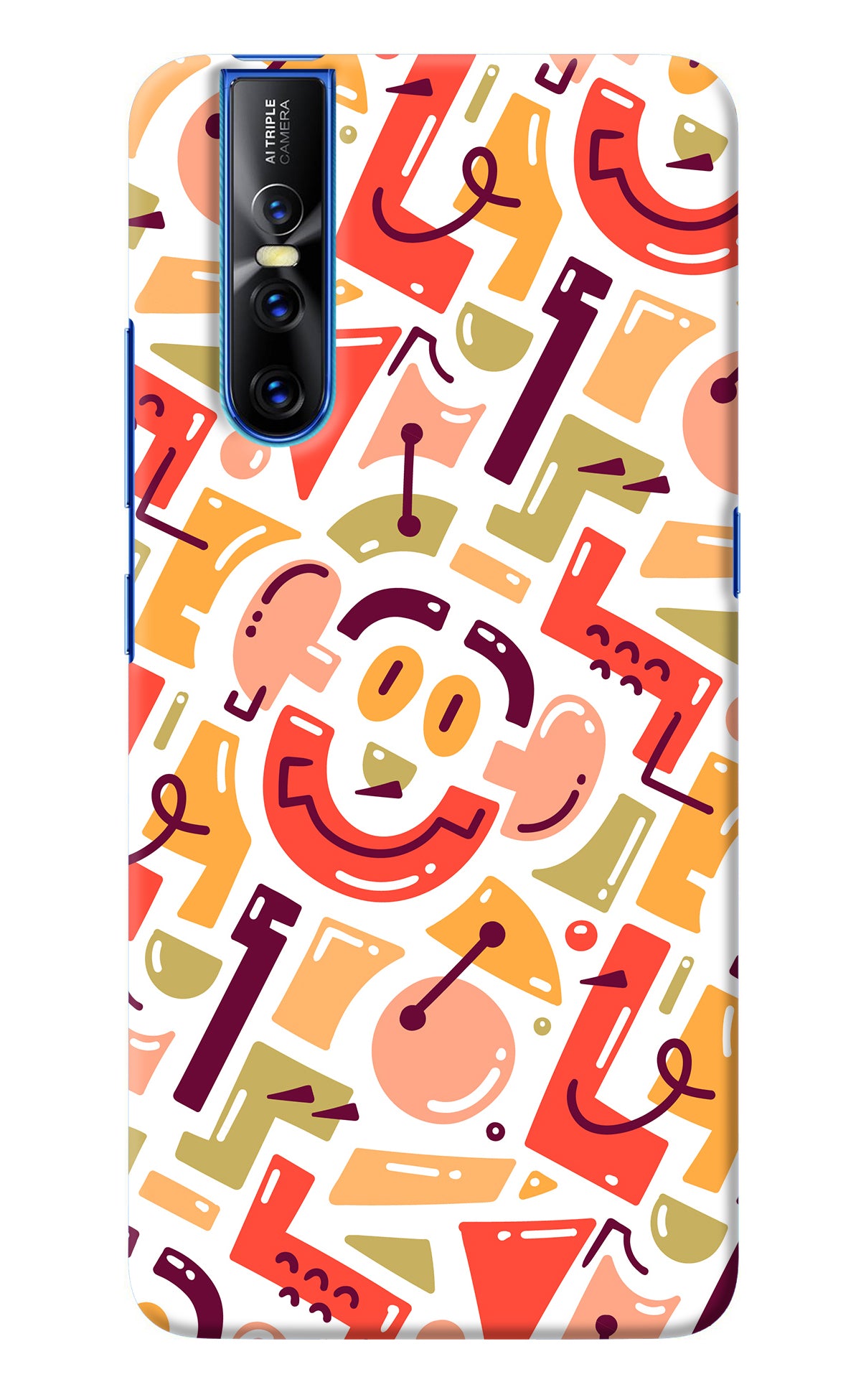 Doodle Pattern Vivo V15 Pro Back Cover