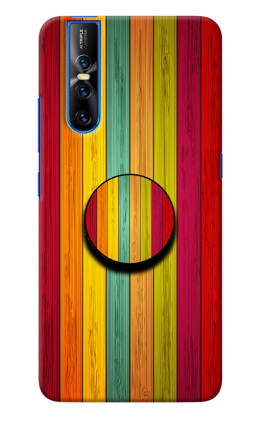 Multicolor Wooden Vivo V15 Pro Pop Case