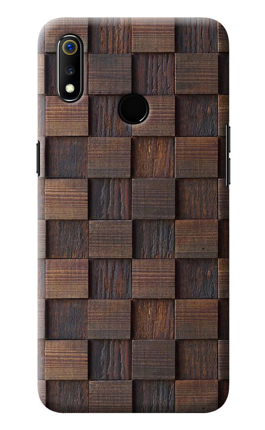 Wooden Cube Design Realme 3 Back Cover