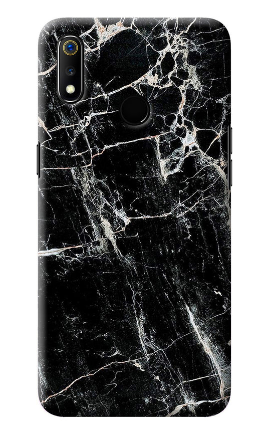 Black Marble Texture Realme 3 Back Cover