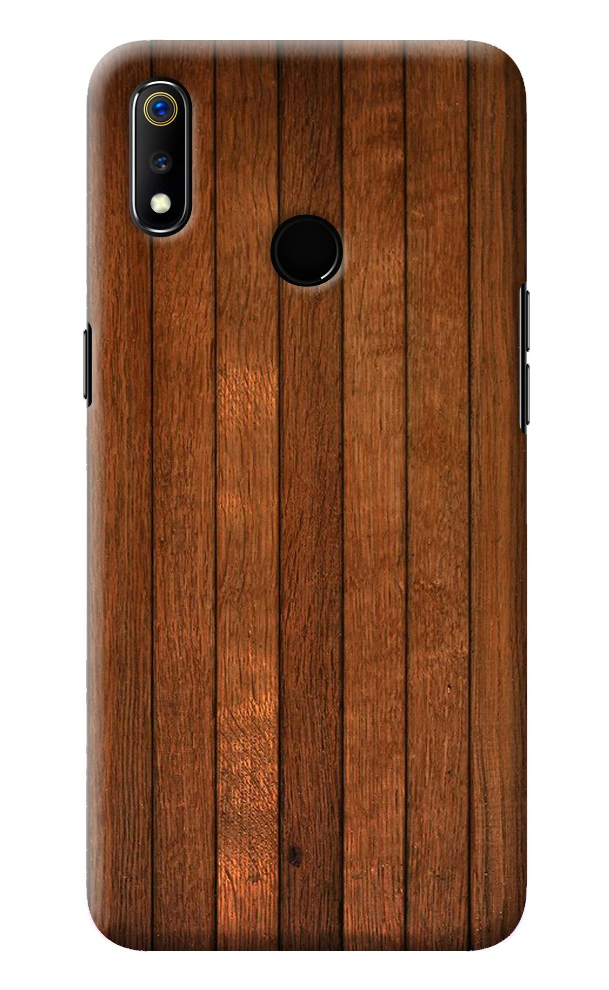 Wooden Artwork Bands Realme 3 Back Cover