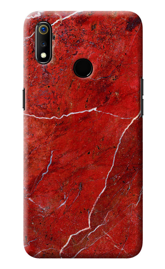 Red Marble Design Realme 3 Back Cover
