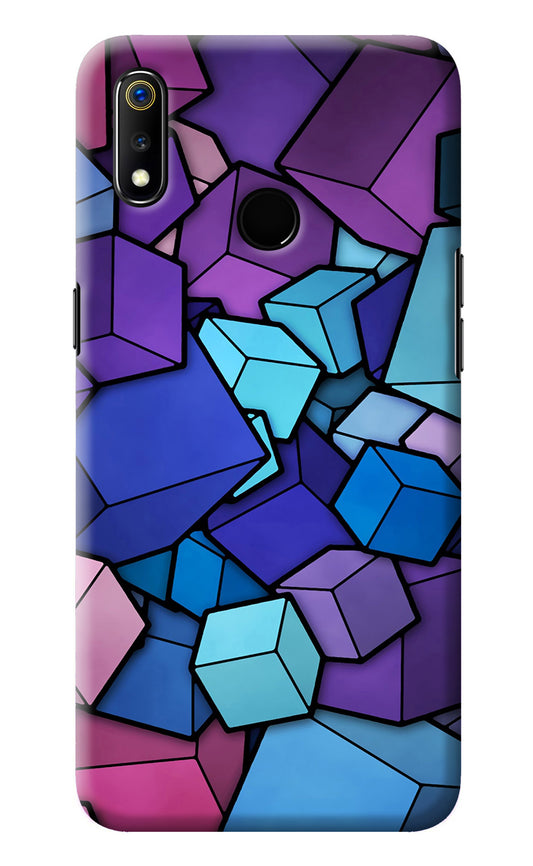 Cubic Abstract Realme 3 Back Cover