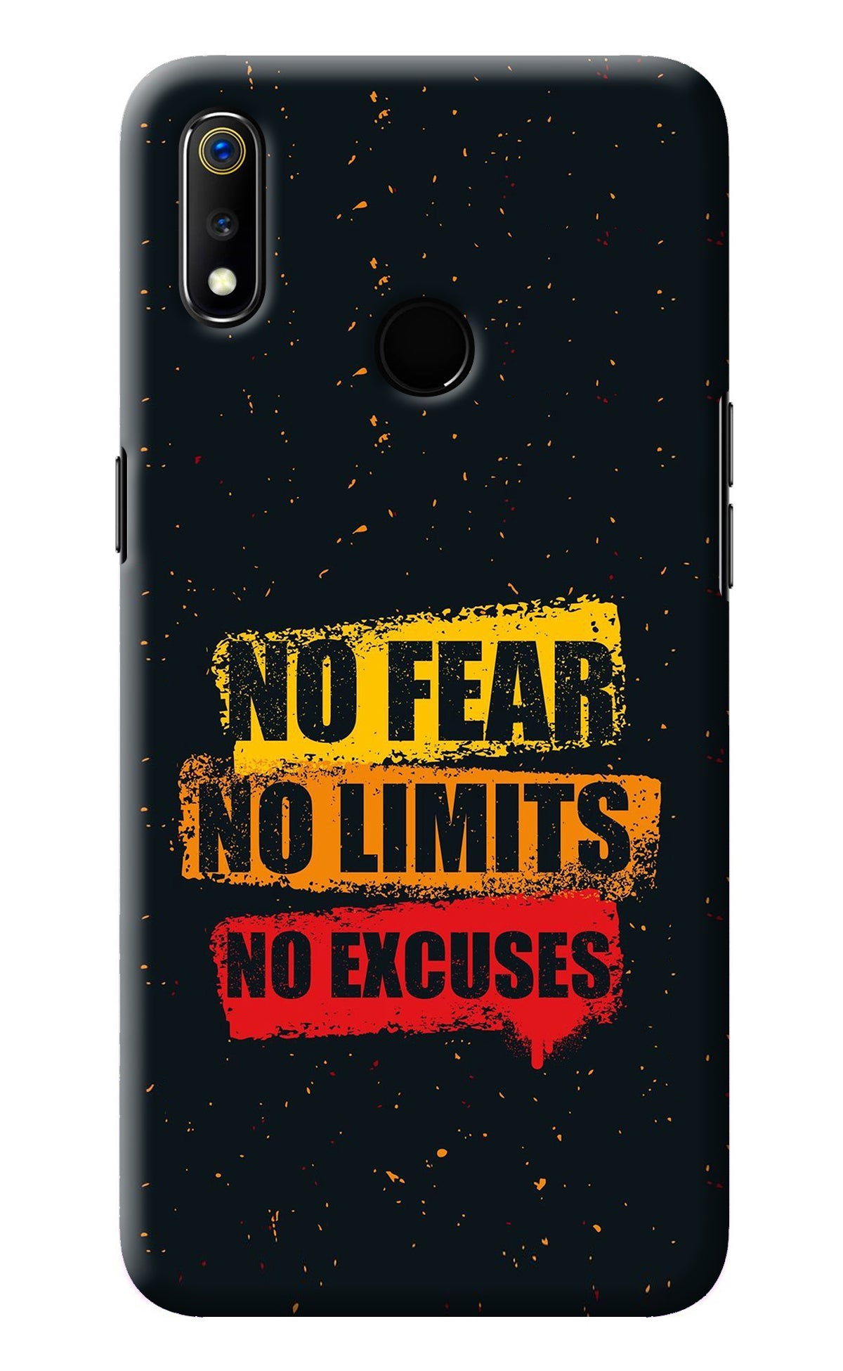 No Fear No Limits No Excuse Realme 3 Back Cover