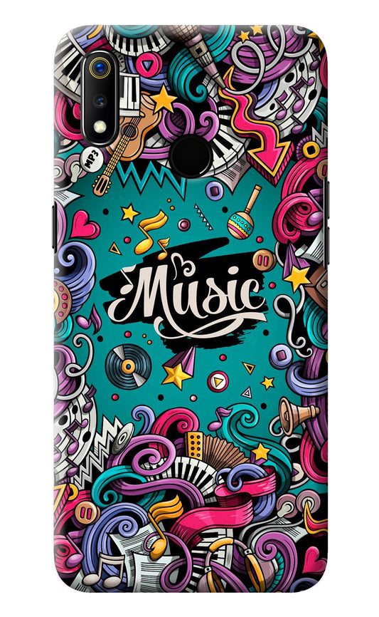 Music Graffiti Realme 3 Back Cover