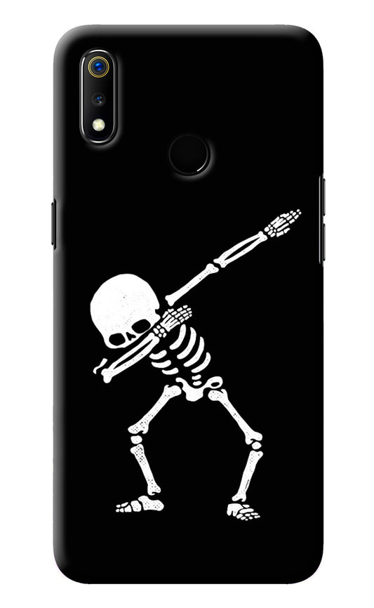 Dabbing Skeleton Art Realme 3 Back Cover