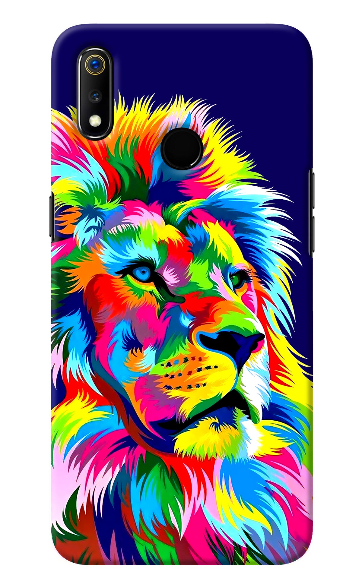 Vector Art Lion Realme 3 Back Cover