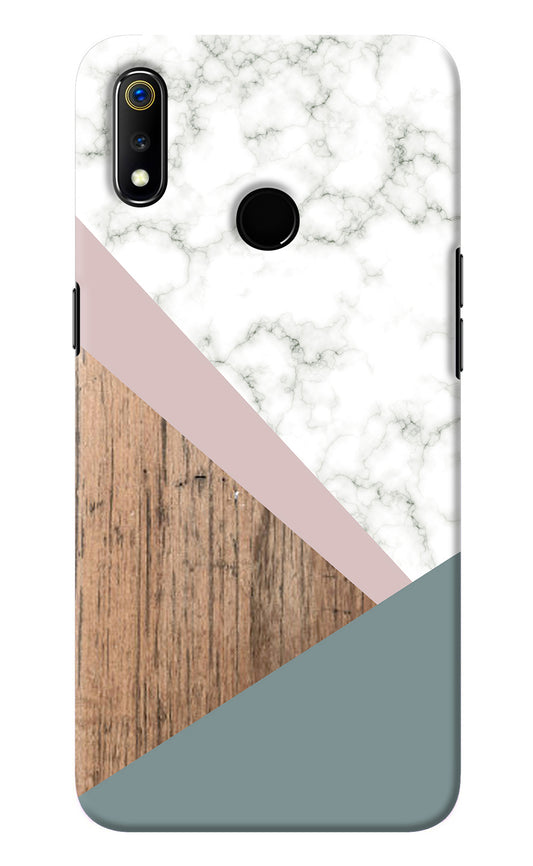 Marble wood Abstract Realme 3 Back Cover