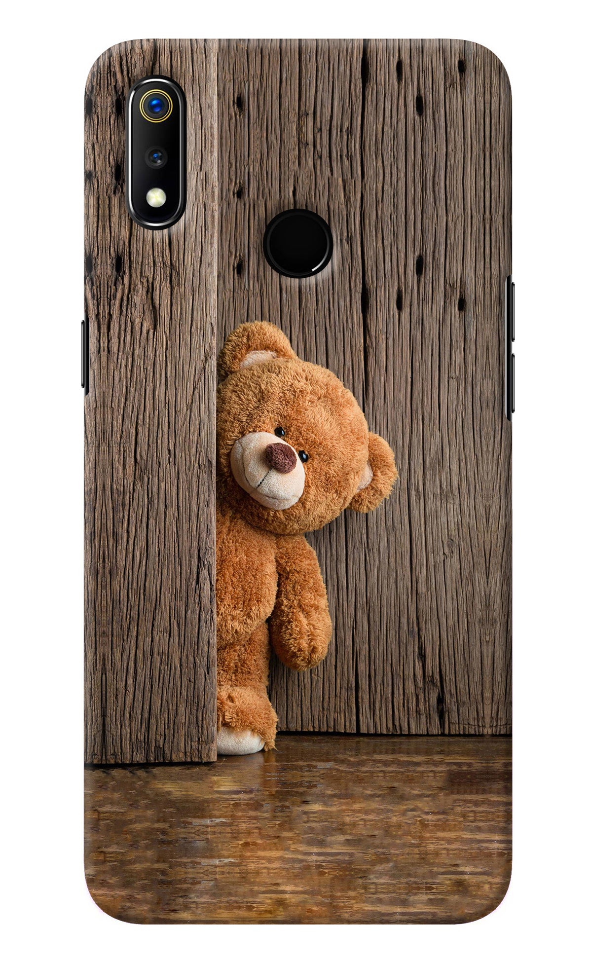 Teddy Wooden Realme 3 Back Cover