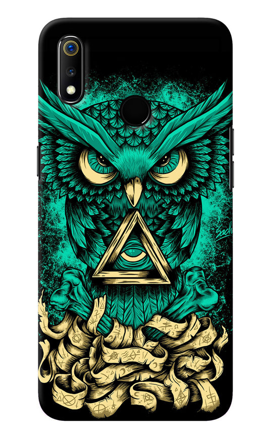Green Owl Realme 3 Back Cover