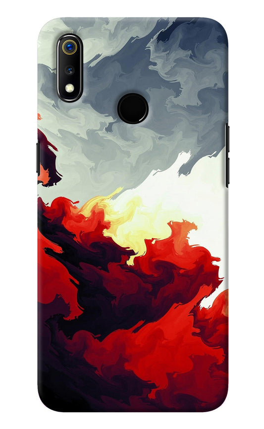 Fire Cloud Realme 3 Back Cover