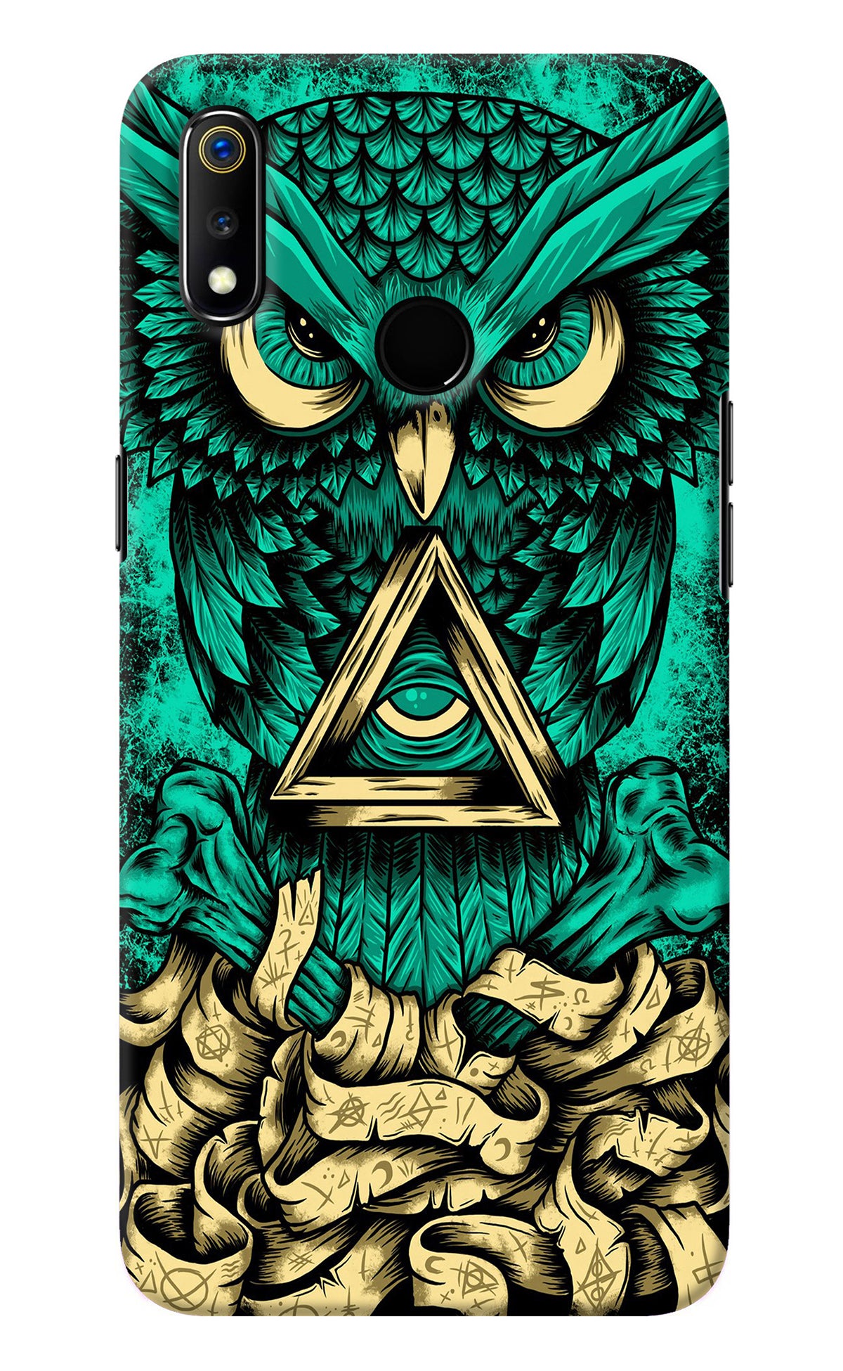 Green Owl Realme 3 Back Cover