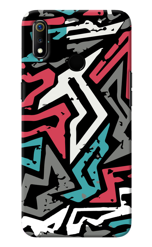 Geometric Graffiti Realme 3 Back Cover