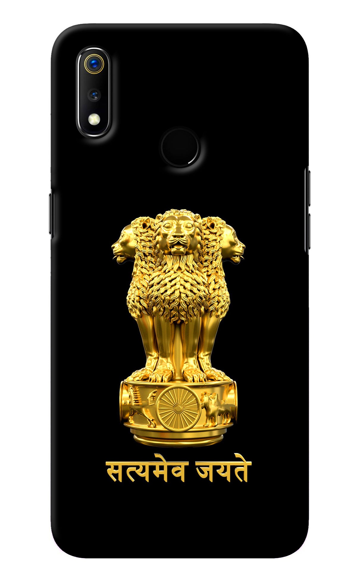 Satyamev Jayate Golden Realme 3 Back Cover