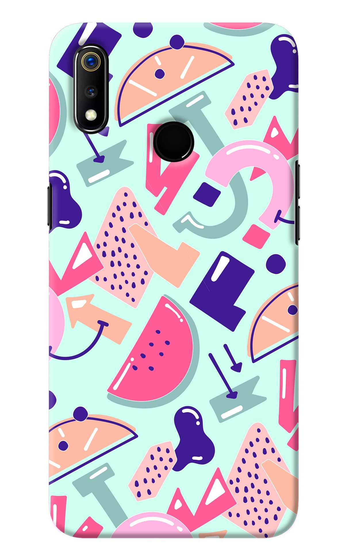 Doodle Pattern Realme 3 Back Cover