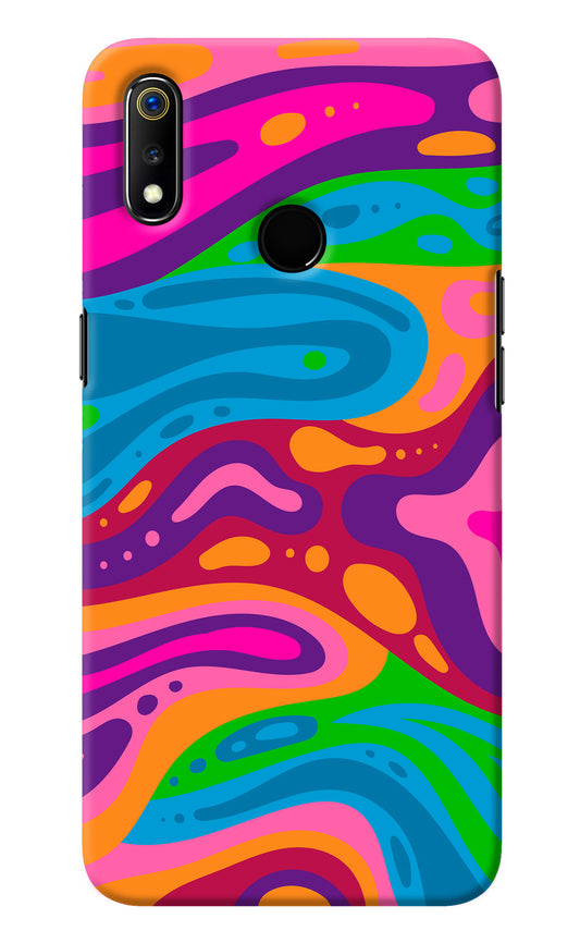 Trippy Pattern Realme 3 Back Cover