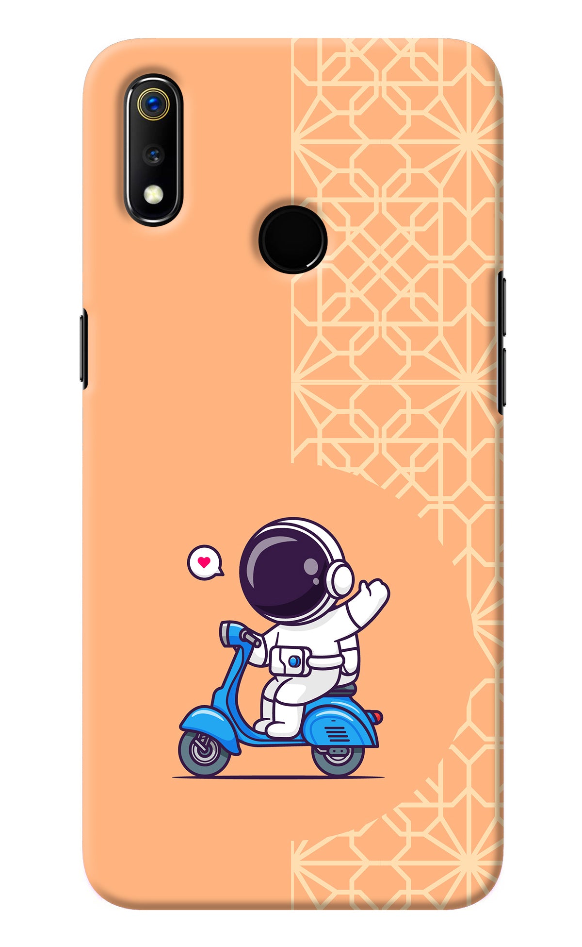 Cute Astronaut Riding Realme 3 Back Cover