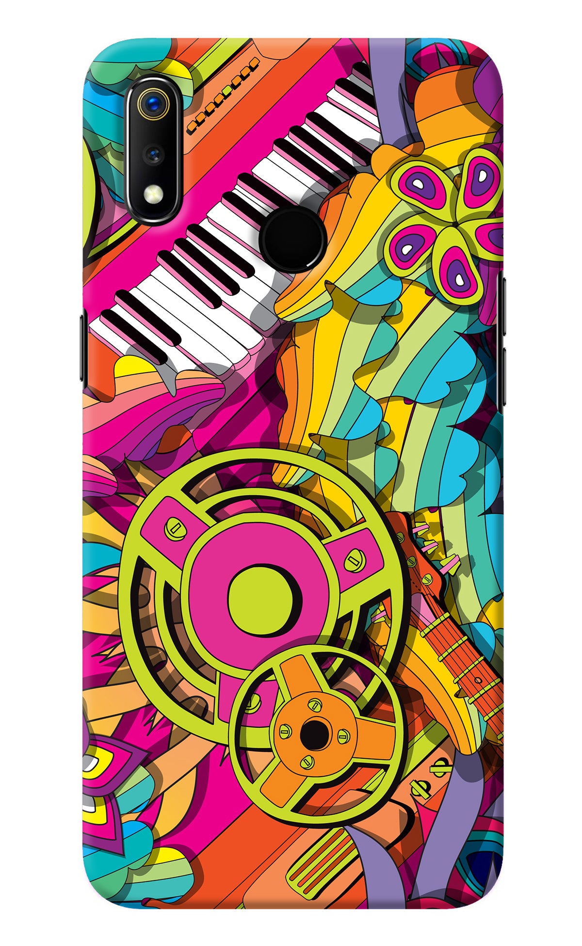 Music Doodle Realme 3 Back Cover