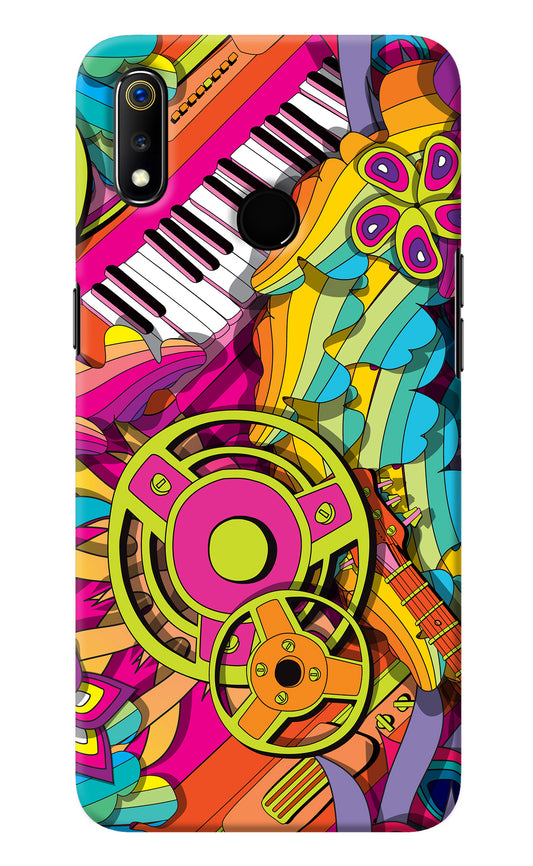 Music Doodle Realme 3 Back Cover