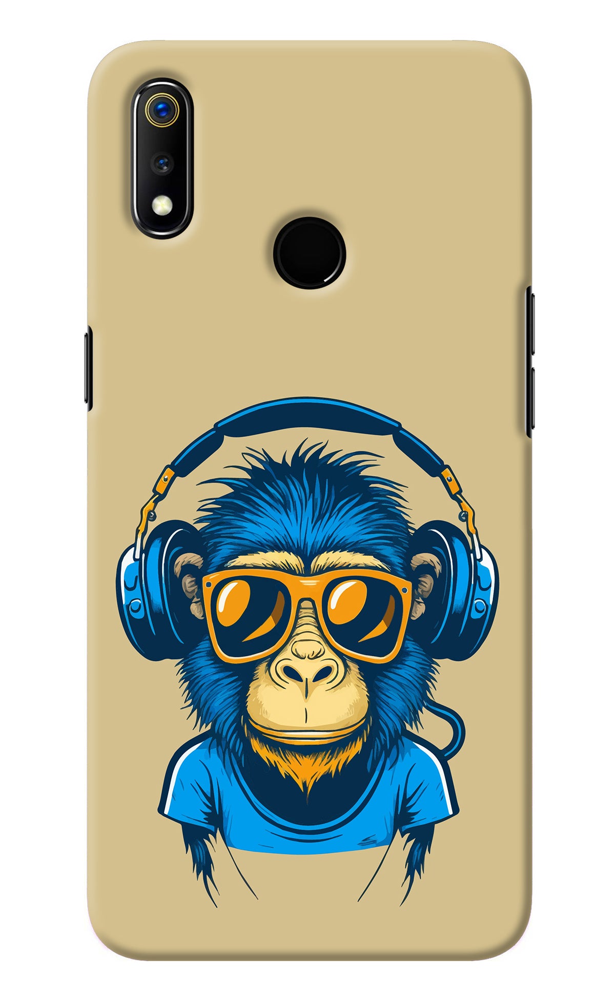 Monkey Headphone Realme 3 Back Cover