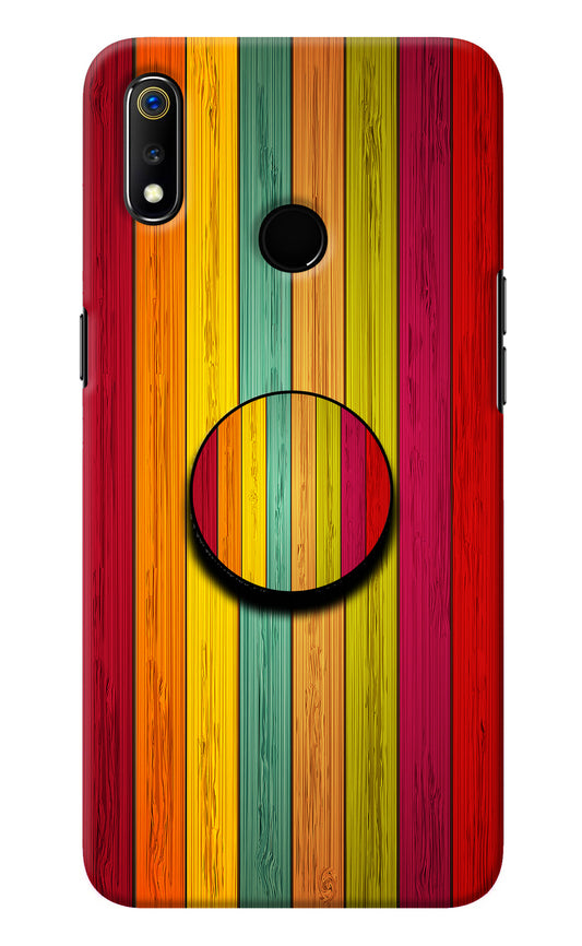 Multicolor Wooden Realme 3 Pop Case
