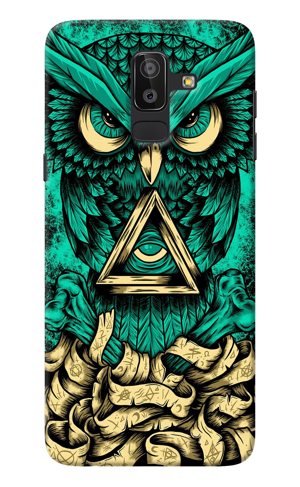 Green Owl Samsung On8 2018 Back Cover