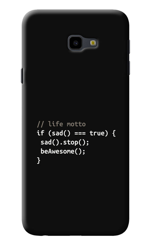 Life Motto Code Samsung J4 Plus Back Cover