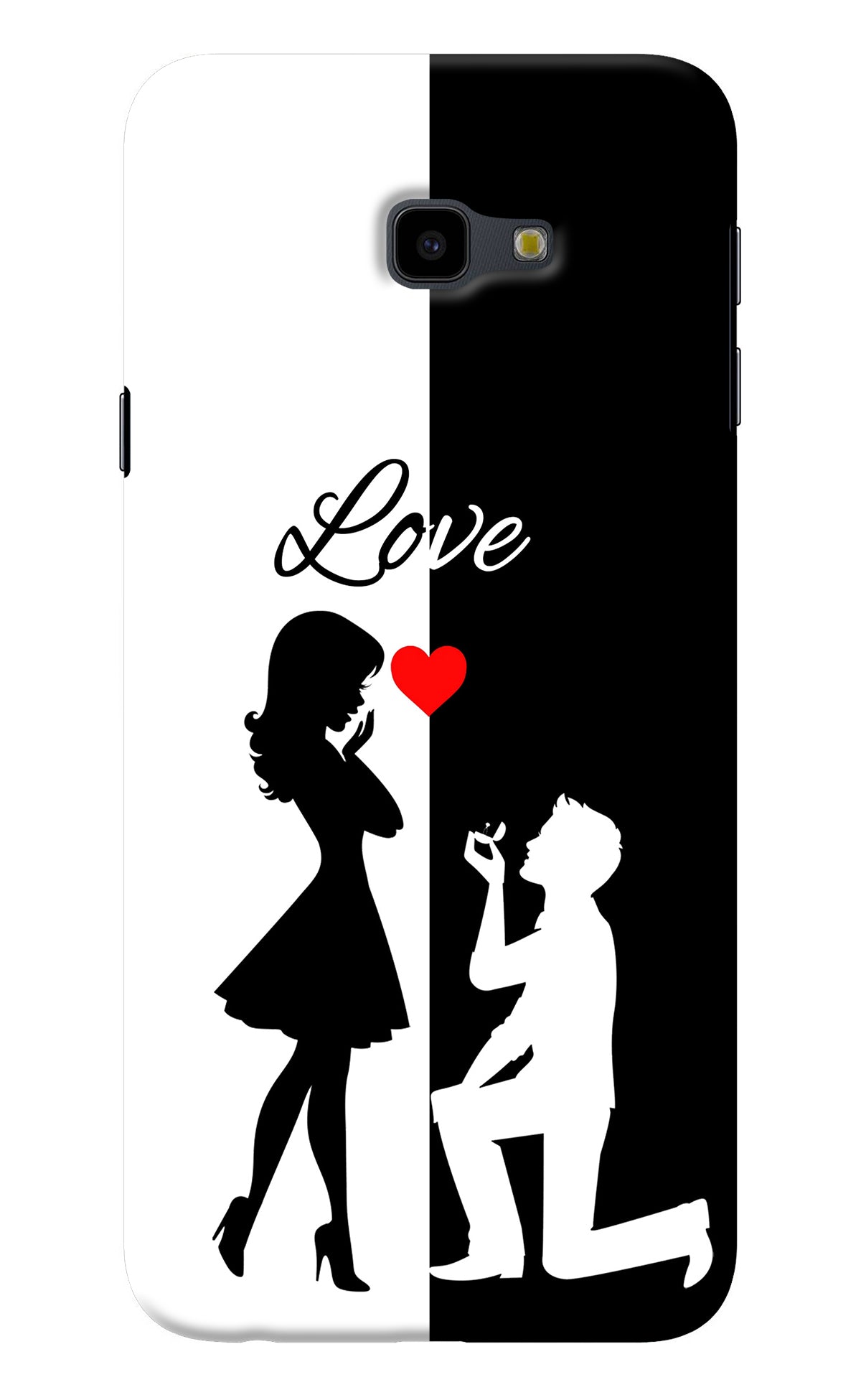 Love Propose Black And White Samsung J4 Plus Back Cover