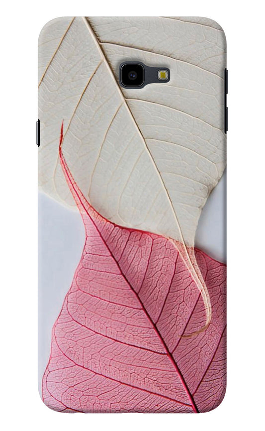 White Pink Leaf Samsung J4 Plus Back Cover