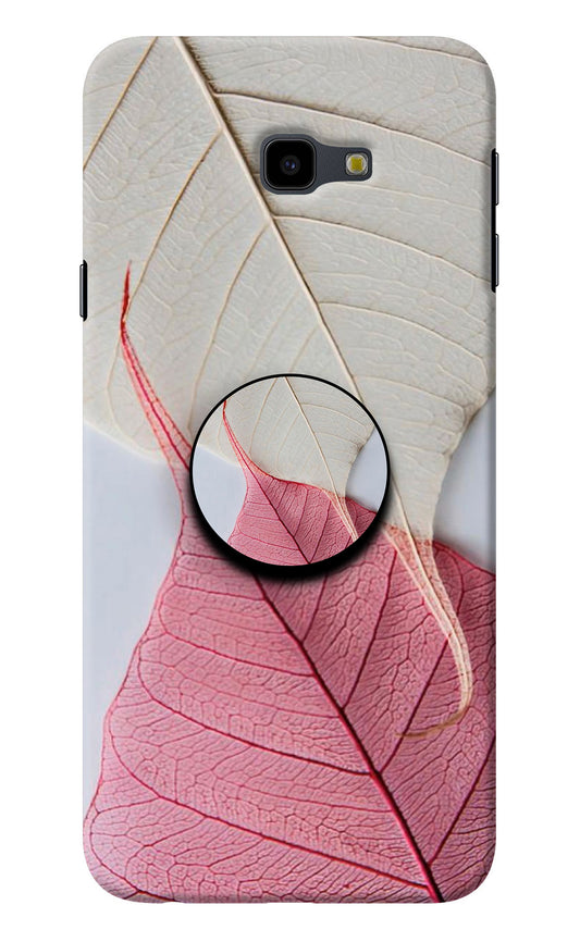 White Pink Leaf Samsung J4 Plus Pop Case